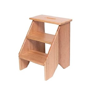 Taburete de Madera Maciza Rústica con Acabado Natural Liso, Perfecto para Cocinas, Dormitorios, Baños y Uso Doméstico - Product Image 4