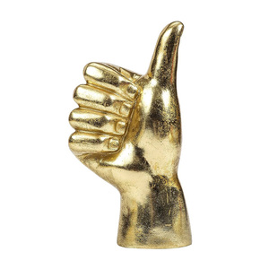 Sculpture en métal de table d'expression à trois mains plaquées or pour la décoration de la maison et intérieure et extérieure, vente en gros et fournisseurs - Product Image 6