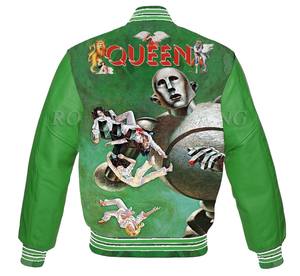 2025 unisexe varsité hiver Satin cuir veste peau de vache lettre broderie fourrure vêtements d'extérieur université équipe Baseball veste - Product Image 2