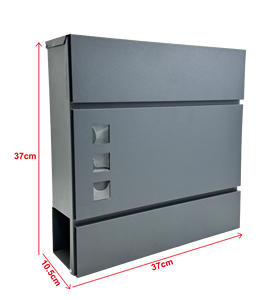 Boîte aux lettres de villa moderne minimaliste en acier inoxydable – Autoportante, étanche, extérieure, antirouille, avec fente pour journaux et <span class=keywords><strong>colis</strong></span> - Product Image 5