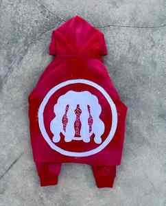 Sudadera con capucha unisex de invierno estilo vintage, desgastada, con cremallera, 330 g/m², peso pesado, 100 % algodón, forro polar transpirable, estilo hip-hop con efecto tie-dye. - Product Image 4