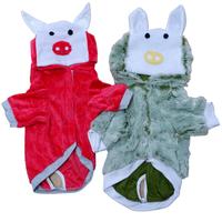 Vêtements pour animaux de compagnie faits à la main, petit cochon à capuche manteau vêtements pour animaux de compagnie automne hiver peluche Cartoon Pet Warmer Costume doux mode mignon