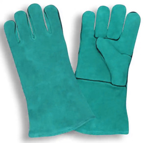Protección de protección personal de cuero de vaca rojo de cuero dividido resistente proporciona resistencia a la abrasión guantes de soldadura de agarre mejorado - Product Image 2