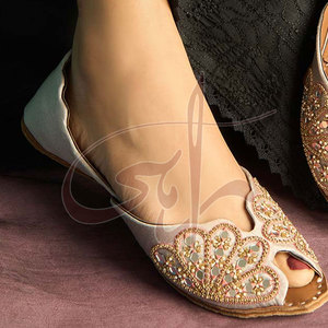 Khussa de Mujer de Alta Calidad con Bordado a Mano y Estampado, Antideslizante, de Color Sólido, Ligera, Informal, con Suela Antideslizante para Adultos - Product Image 5