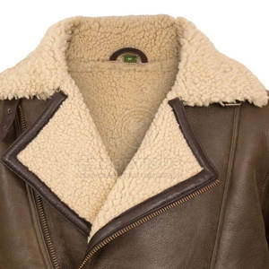Breathable Top Selling Leather <b>Fur</b> <b>Jacket</b> <b>For</b> <b>Men</b> Casual Wear Leather Winter <b>Jacket</b> In Reasonable Price - Product Image 5
