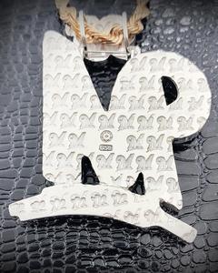 Colgante de plata 925 con nombre de letra personalizado, joyería redonda de moissanita con diamantes de hip hop, collar con nombre helado, regalo de cumpleaños - Product Image 2