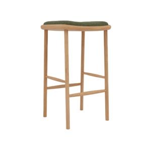 Tabouret de bar en teck massif indonésien, tabouret de comptoir en bois durable pour îlot de cuisine, fournisseur de meubles de café, export OEM - Product Image 1