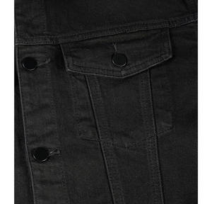 Chaqueta Acolchada de Mezclilla para Mujer, Teñida Lisa, Transpirable, Elegante, Moderna, con Piedras Blancas - Product Image 5