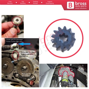 Moteur d'actionneur de réglage de l'inclinaison du siège électrique BGE746 pour Série 3 E36 1990-2000 Pièces automobiles Bross Fabriqué en Turquie - Product Image 5