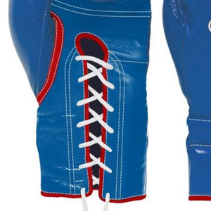 Winning <b>Lace</b> Up Boxing <b>Gloves</b> Sky Blue Red Premium Genuine Leather Pro Boxing Training Sparring <b>Gloves</b> Handmade 8oz 10oz 12oz - Product Image 4