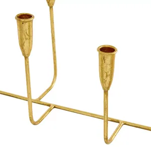 Nuevo soporte de vela dorado de Metal Vintage creativo de lujo ligero europeo para decoración del hogar - Product Image 2