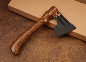 Venta al por mayor personalizado OEM ODM fábrica de cubiertos herramientas multifuncionales al aire libre portátil de acero de alto carbono forjado mango largo de madera - Product Image 5