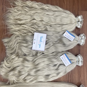 VENTE de gros extensions de cheveux humains en vrac de couleur la plus légère avec le meilleur classement pour les femmes Super Double Drawn - Product Image 3