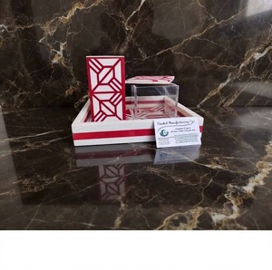 Ensemble cadeau brûle-encens en résine Bakhoor Eid Ramadan, incrustation en résine de bois de santal, écologique, fait main, personnalisable, pour la maison CANDID - Product Image 1