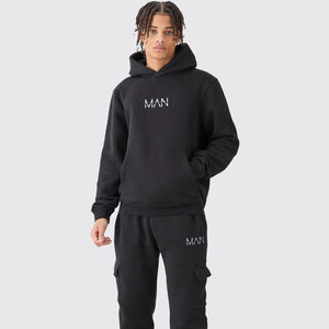 Pantalones de chándal y sudadera con capucha con logotipo personalizado de peso pesado de alta calidad, conjunto de chándal de algodón 100% Cargo Jogger deportivo de alta calidad - Product Image 1