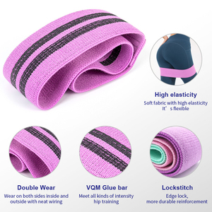 Resistance Bands Set <b>Booty</b> Hip Bands Wide Workout Loop Bands Anti Slip Circle - Product Image 4