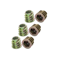 Prix usine M4 M5 M6 M8 M10 Inserts d'écrou à vis filetée Écrous en acier inoxydable nickelés pour bois Mining Pack 50/100 Direct