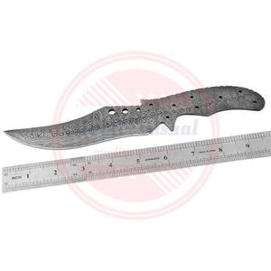 Lame vierge damas faite à la main pleine soie lame fixe en gros chasse camping couteau lames vierges - Product Image 2