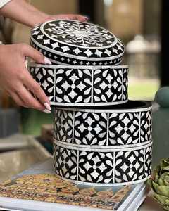 Beautiful <b>Wood</b> Acrylic Chocolate Holder with Pearl Inlay Home Decor and Food <b>Storage</b> for Ramadan and Eid - Product Image 4