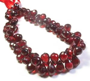 African Garnet Faceted Gemstone <b>Beads</b> 8.5"Strand Briolette Teardrop Shape <b>Beads</b> 9-11 mm Natural Mozambique Garnet Gemstone <b>Beads</b> - Product Image 6
