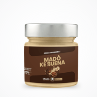 Crème à tartiner au caramel et aux noisettes Mado Group Srl (pot en verre de 200 g) Snacks aux noix Texture semi-molle Goût sucré Certifié BRC/HACCP