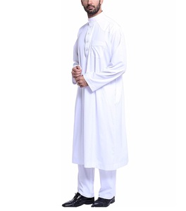Dernière conception imprimée Jubbah Thobe islamique musulman mode décontracté respirant grande taille à manches longues vêtements islamiques - Product Image 2