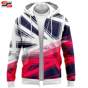 Ropa de hombre de diseño superior Diseño personalizado Sudadera con capucha Sublimación Cremallera frontal de alta calidad Sudadera con capucha impresa en 3D Sudaderas con capucha - Product Image 1