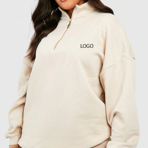 Fabricante de Sudaderas para Compradores al por Mayor con Material Duradero para Invierno 2026, Cuello con Cremallera, Diseño de Color Sólido, OEM, Térmica para Mujer - Product Image 1