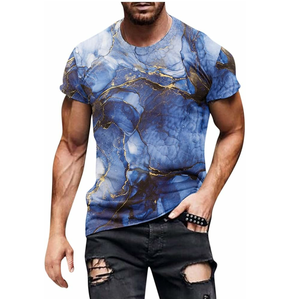 T-shirts d'été pour hommes respirants et légers en polyester 100% sublimé, vêtements décontractés - Product Image 3