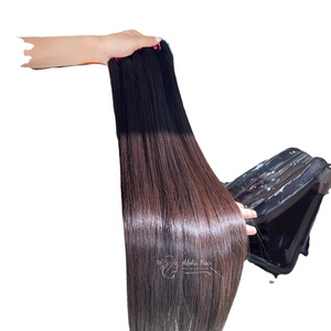 Super venta para mujeres Top1 producto brillante suave hueso recto vietnamita extensiones de cabello humano 613 paquetes de pelo crudo Genius Weft - Product Image 1