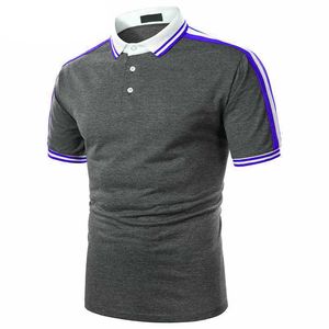 Polo à manches courtes personnalisé pour hommes T-shirt d'été à la mode d'affaires avec sensation de bouton Tissu respirant Optimale Sombre - Product Image 4
