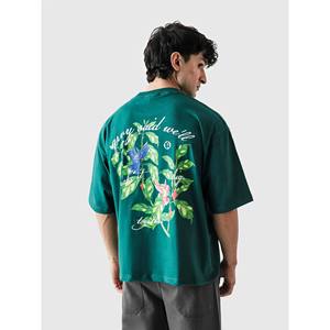 Tela Popelina 100% Algodón con Diseño de Colibrí Verde, Transpirable - Product Image 1