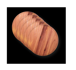 Sous-verres et tapis en bois faits à la main, écologiques, réutilisables, avec logo gravé au laser personnalisé en gros - Product Image 1