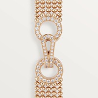 Bracelet rond en or rose de petite taille avec diamant taillé en brillant synthétique fabriqué par l'homme produit personnalisé de haute qualité fabriqué en Inde