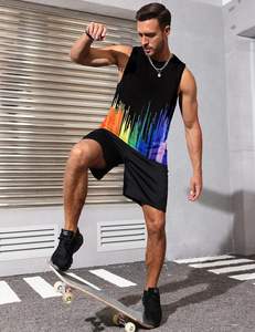 Débardeur d'été de nouveau style pour hommes Stringer tricoté à imprimé décontracté fabriqué au Pakistan avec logo personnalisé et impression graphique-OEM Supply - Product Image 6