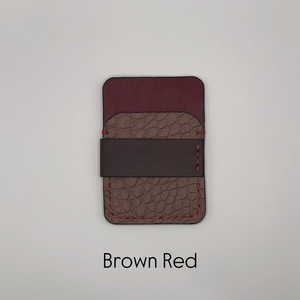 Portefeuille mince de porte-cartes en cuir véritable fait main élégant avec des bords brunis Organisateur durable pour les hommes HLC-0196 - Product Image 6
