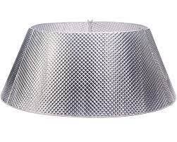 Diseños hechos a mano Collar de árbol de Navidad de metal con acabado blanco Falda de árbol de Navidad Anillo de árbol de Navidad o soporte de base - Product Image 6