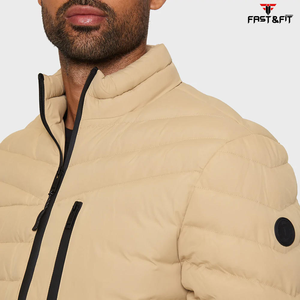 Veste de sport professionnelle courte conçue sur mesure, confortable et respirante avec capuche chaude pour l'hiver, style High Street - Product Image 6