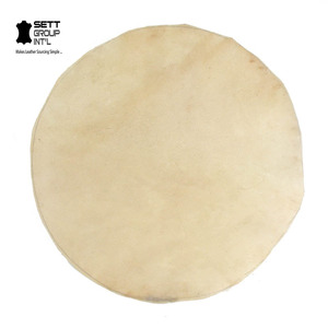 Cuero de Búfalo Natural Redondo, Parche de Piel de Búfalo, Pergamino, Blanqueado, Impermeable, Duradero, Accesorios para Muebles, Confiable - Product Image 1