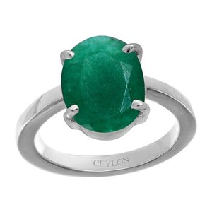 Certified Natural <b>Emerald</b> Panna Gemstone <b>Rings</b> for Engagement Stunningly Beautiful - Product Image 1