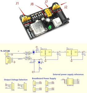 5V/3.3V <span class=keywords><strong>2</strong></span> chiều cho mô-đun cung cấp điện <span class=keywords><strong>MB102</strong></span> DC 6.5-12V đầu vào 700mA quine - Product Image 1