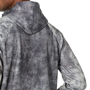 Sweat à capuche en molleton de coton pour homme, motif uni brodé, col à capuche, 100% molleton de coton, vêtements décontractés d'hiver - Product Image 6