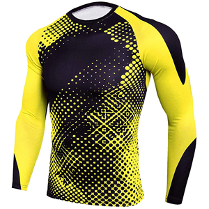 Best Selling Men's MMA Rash Guard <b>Latex</b> Full Sleeve Quick Dry Compression Clothing with Custom Logo High Quality Low Price - Product Image 1