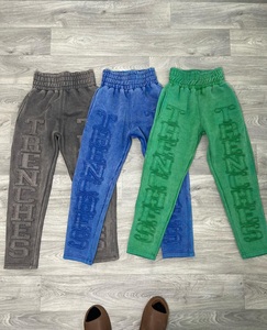 Fabricant de pantalon de jogging Hip Hop de créateur personnalisé avec embossage pantalon de jogging ample pour hommes pour hommes - Product Image 4