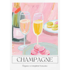 Toile de style moderne pour la décoration murale sur le thème du champagne, élégante et contemporaine - Product Image 3