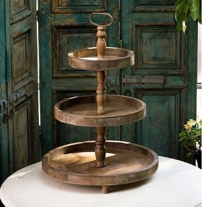 Wholesale Rate Beautifully Handcrafted <b>Wooden</b> <b>Cake</b> Stands for Bakery Shops and Home Parties with Elegant Rustic Style Designs - Product Image 6