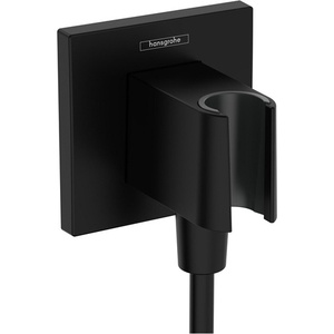 Conexión de pared HG FixFit E negro mate con soporte para ducha, accesorios para baño y aseo - Product Image 1