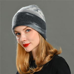 2025 Customized New Fashion Female Soft Tie Dye Beanies <b>Winter</b> Cashmere Knitted Beanie Digital Women's <b>Winter</b> <b>Accessories</b> - Product Image 6