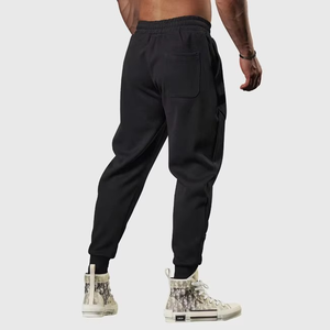 Chándal de algodón con estampado de logotipo personalizado para hombre, pantalones para correr por sublimación, ropa deportiva para hombre, pantalones de chándal ajustados cónicos suaves - Product Image 3