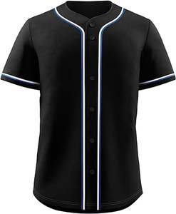 Nouveau hommes décontracté bouton Baseball maillot respirant à manches courtes sport d'équipe actif uniforme Sublimation Technique Baseball maillot - Product Image 1